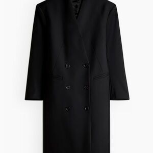 H&M Studio Collection Elegant Black Double-Breasted Coat